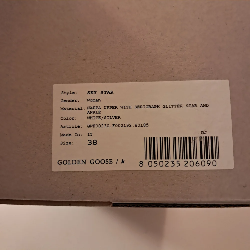 Golden Goose Sneakers Women's 38 8 Skystar High Top Leather Sequins Designer - Picture 10 of 16